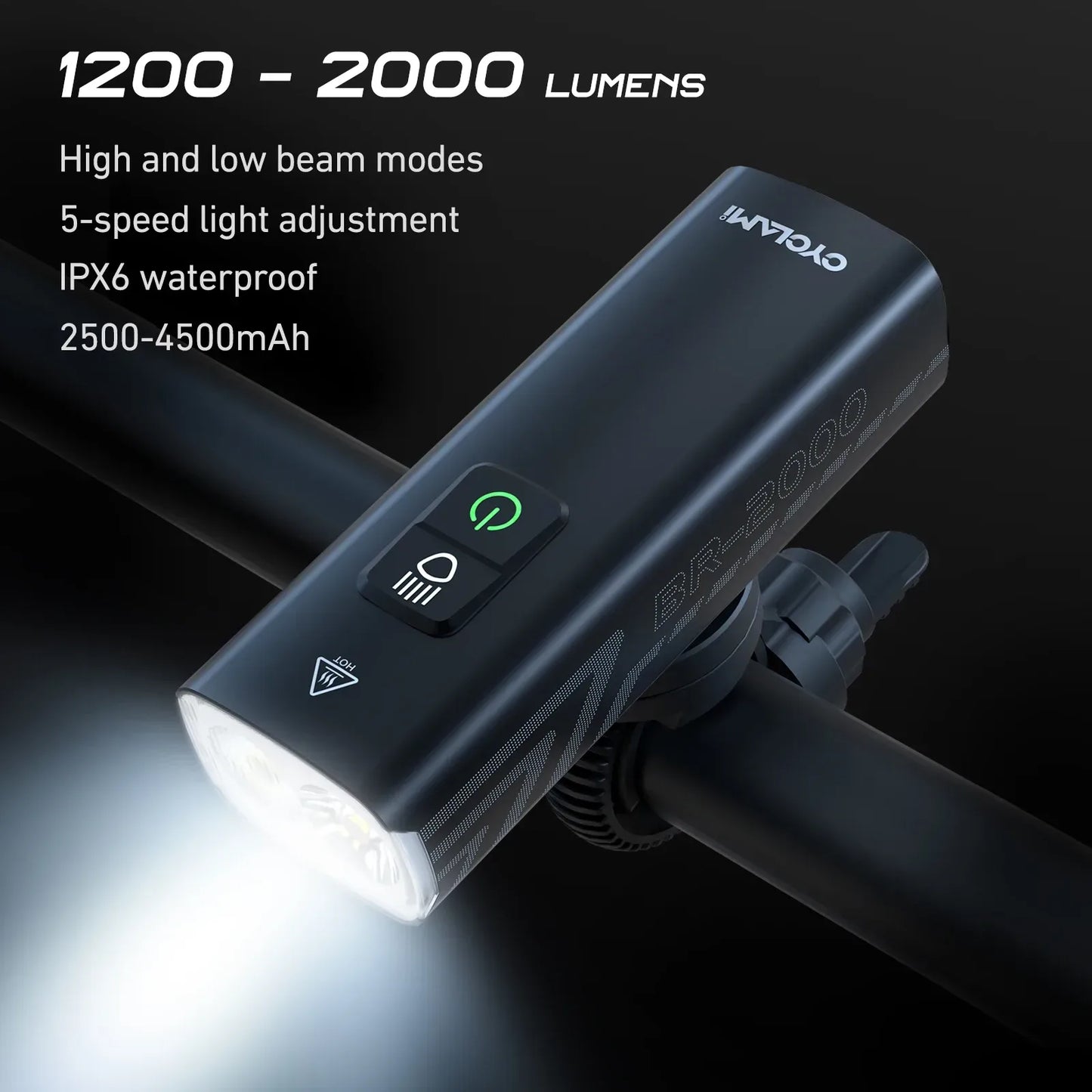 CYCLAMI BR-2000 Fahrradlicht mit 2000 Lumen – clever-campen Camping & Outdoor Schweiz
