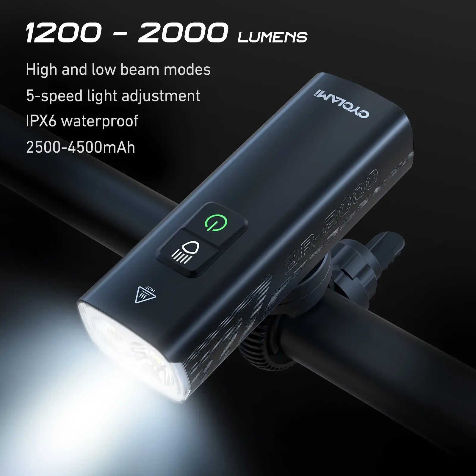 CYCLAMI BR-2000 Fahrradlicht mit 2000 Lumen – clever-campen Camping & Outdoor Schweiz