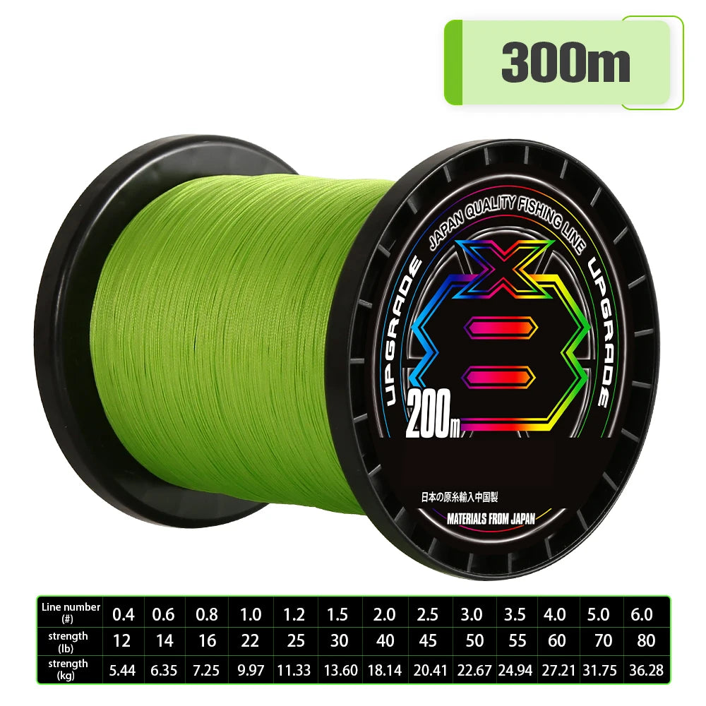 1000M Japan Original X-BRAID X8 Multifilament Angelschnur