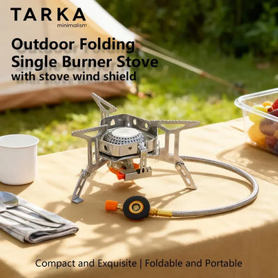TARKA Klappbarer Camping-Gaskocher mit Windschutz – clever-campen Camping & Outdoor Schweiz