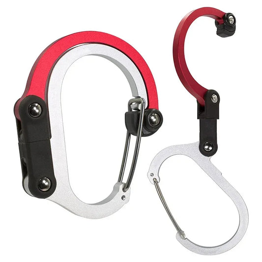 Multifunktionaler Hybrid Gear Clip Karabiner mit 360° – clever-campen Camping & Outdoor Schweiz