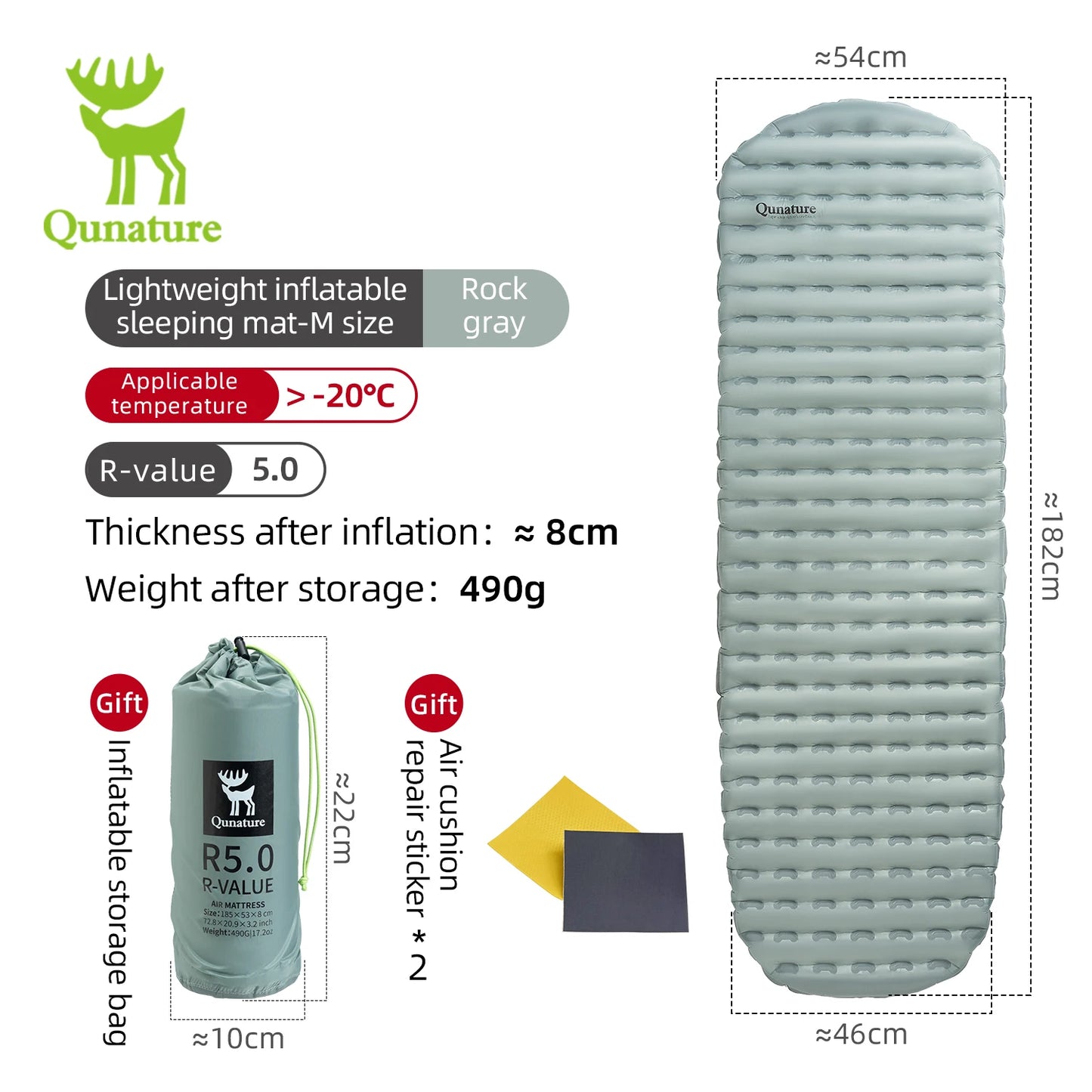 Qunature Luftmatratze Camping Schlafmatte Ultraleicht