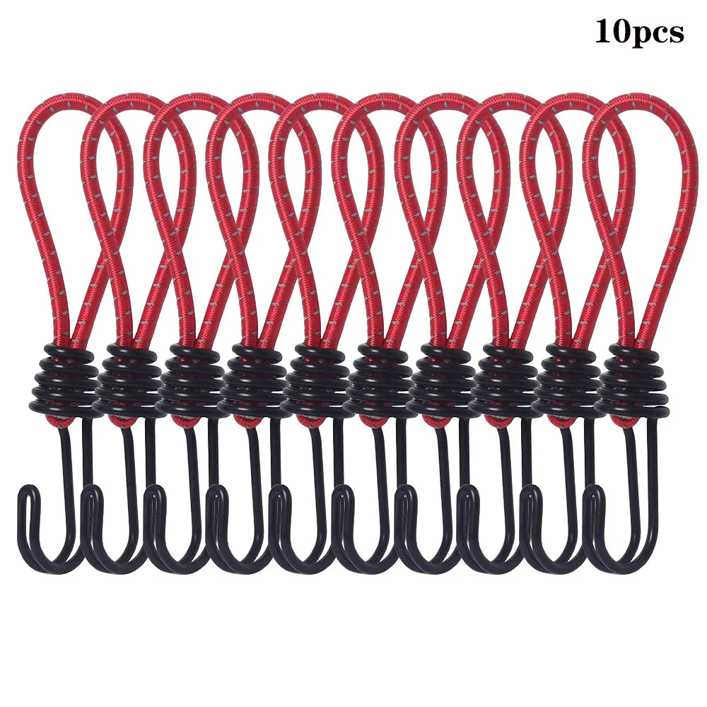 4er Set Gummiseil mit Haken für Camping und Outdoor