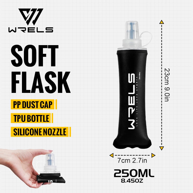 WRELS Soft Flask 500ml Faltbare Trinkflasche für Outdoor