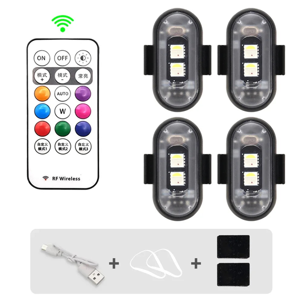 RGB LED Stroboskoplichter für Scooter und Fahrräder