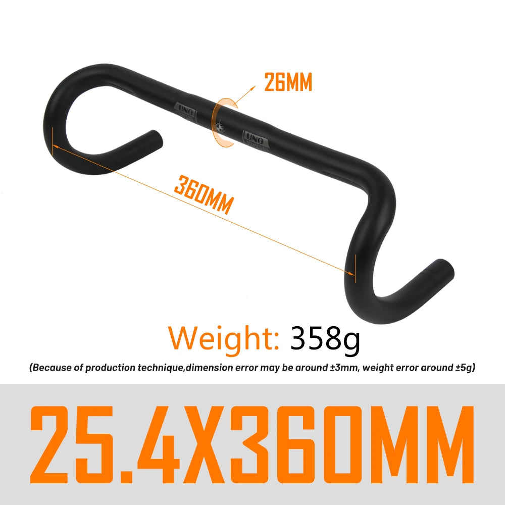 UNO UltraLight Rennradlenker 25.4/31.8MM 360-460MM Aluminium