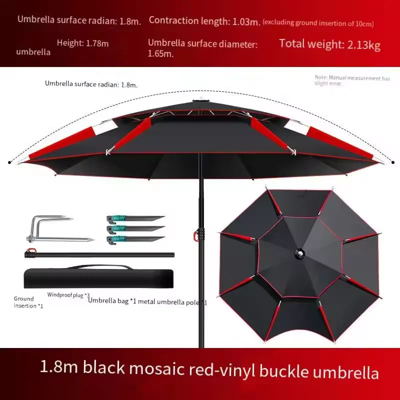 Fischer-Sonnenschirm 360° verstellbar UV-Schutz wasserdicht