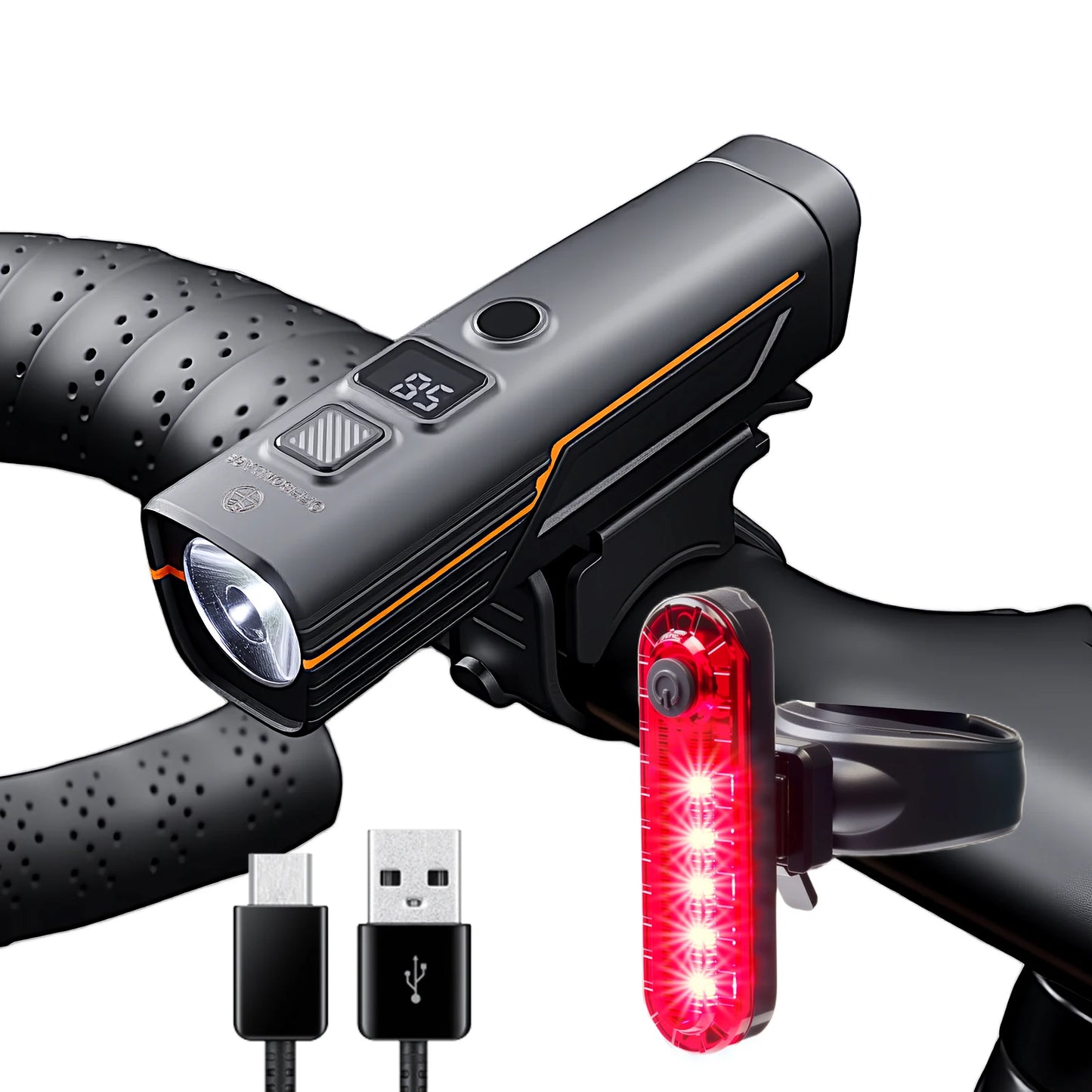 Wasserdichte Fahrradlampe mit USB-Ladung und 1000 Lumen