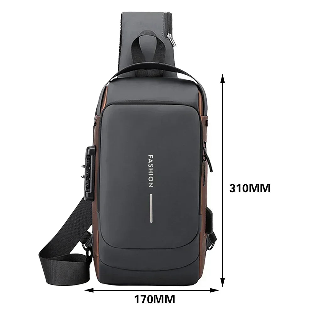 Multifunktionale Designer Anti-Diebstahl USB Schultertasche