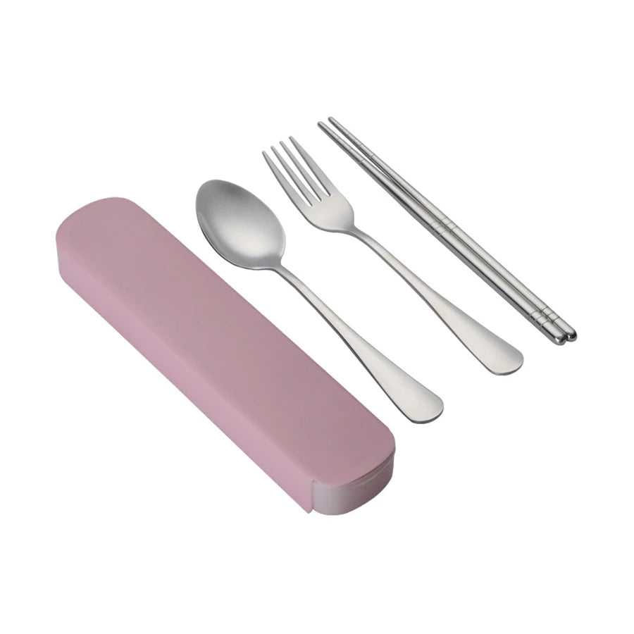 Edelstahl Besteckset 3-teilig für Outdoor und Reisen