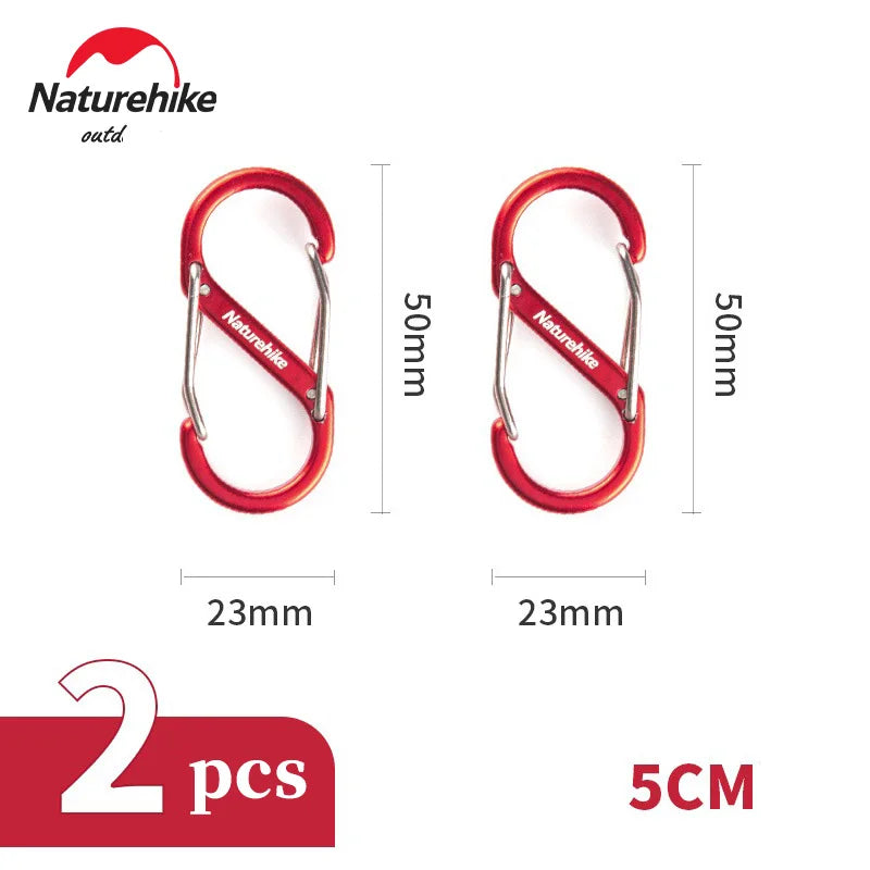 Naturehike S-förmiger Aluminium Karabiner für Rucksäcke