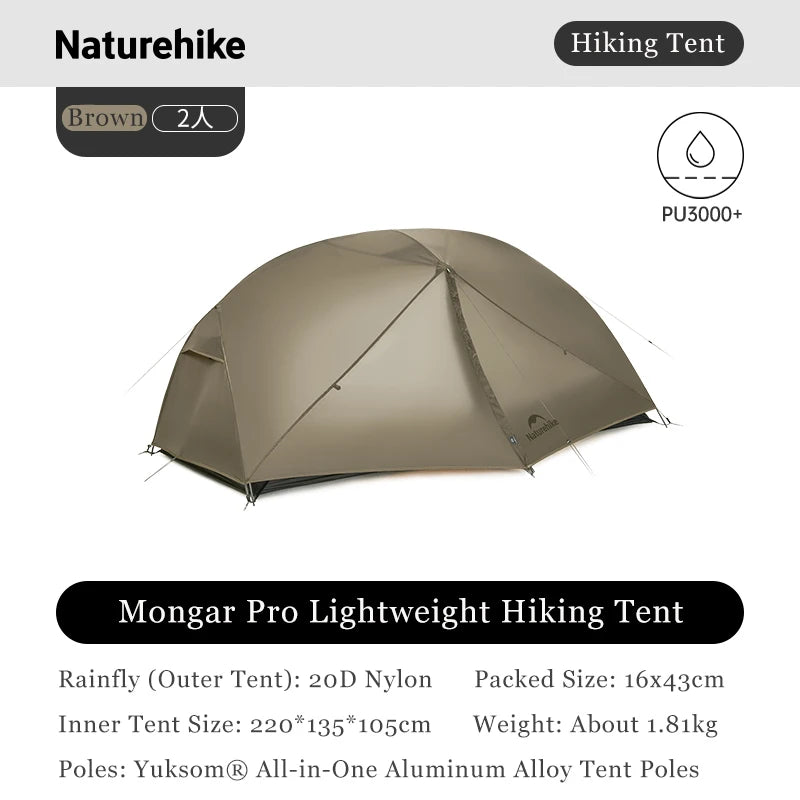 Naturehike Mongar Pro Ultralight Zelt für 1-2 Personen