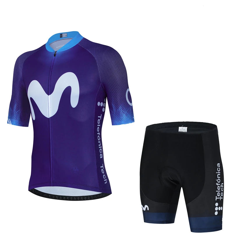 Movistar Fahrradtrikot Set Kurzarm Spanien Herren