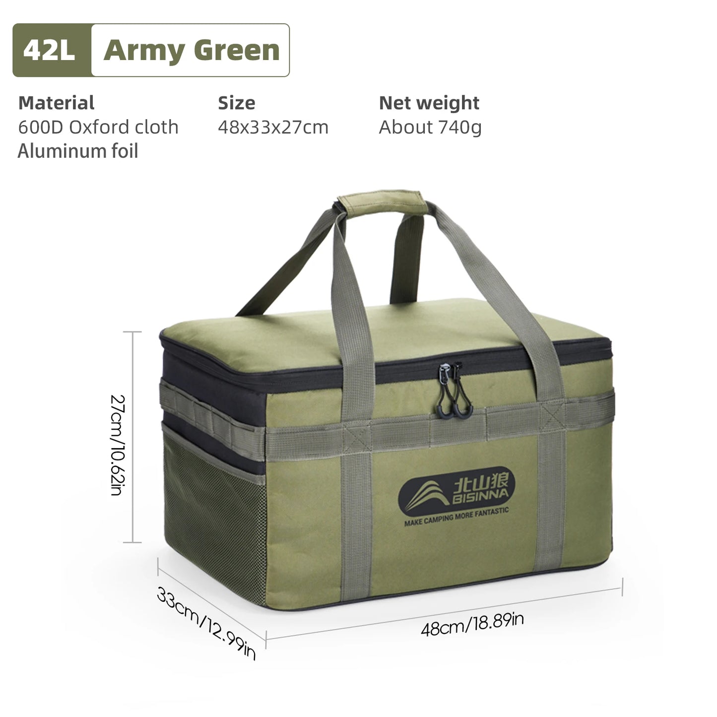BISINNA Faltbare Camping Tasche 26L/30L/42L für Picknick