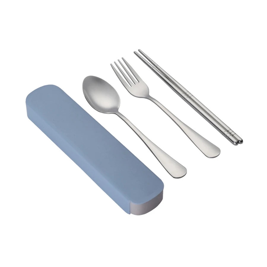 Edelstahl Besteckset 3-teilig für Outdoor und Reisen