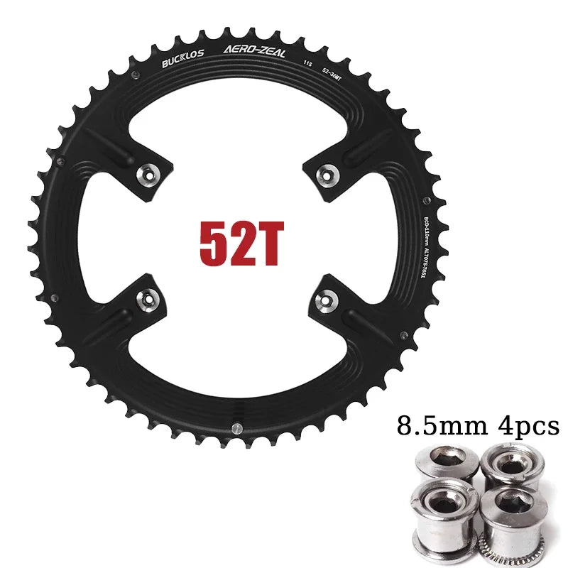 BUCKLOS Kettenblatt 110 BCD für Rennrad 34/36/39/50/52/53T