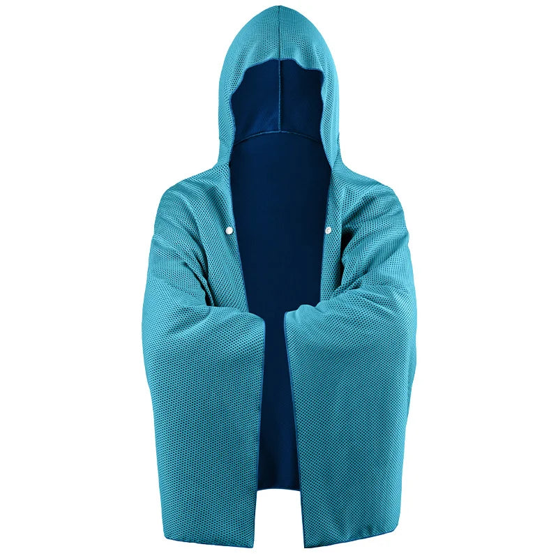 Kühlender Kapuzen-Poncho – 4-in-1 Überwurf