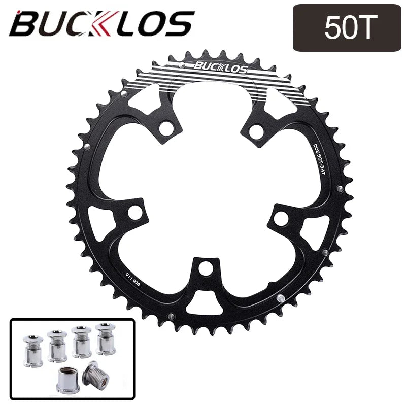 BUCKLOS Kettenblatt 110 BCD für Rennrad 34/36/39/50/52/53T