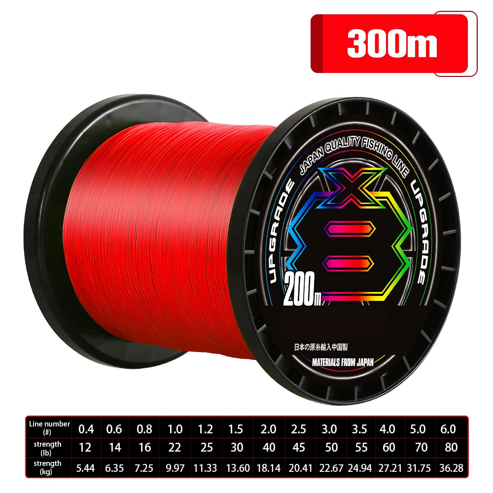 1000M Japan Original X-BRAID X8 Multifilament Angelschnur