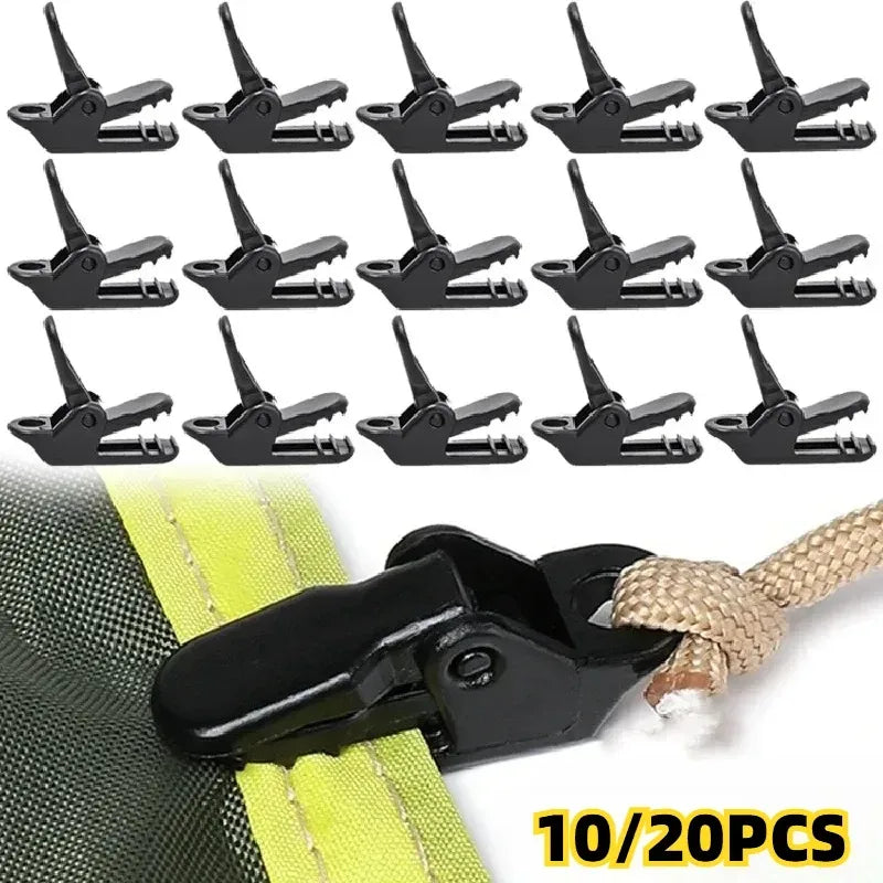 10 robuste Zeltclips für Outdoor-Tarps und Camping – clever-campen Camping & Outdoor Schweiz