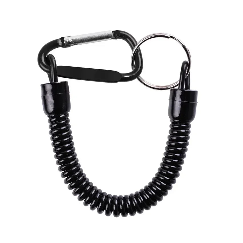 Multifunktionale Angelzange mit Karabiner und Sicherungsband