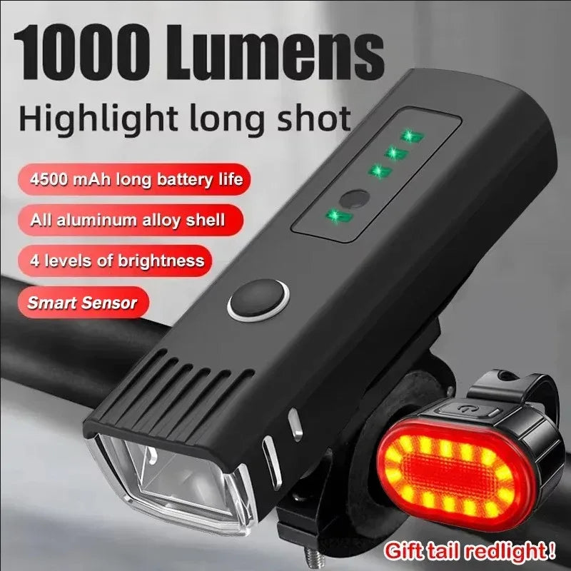 1000LM LED Fahrradlicht mit Smart Sensor und USB – clever-campen Camping & Outdoor Schweiz