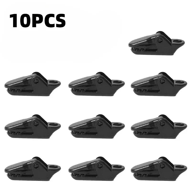 10 robuste Zeltclips für Outdoor-Tarps und Camping