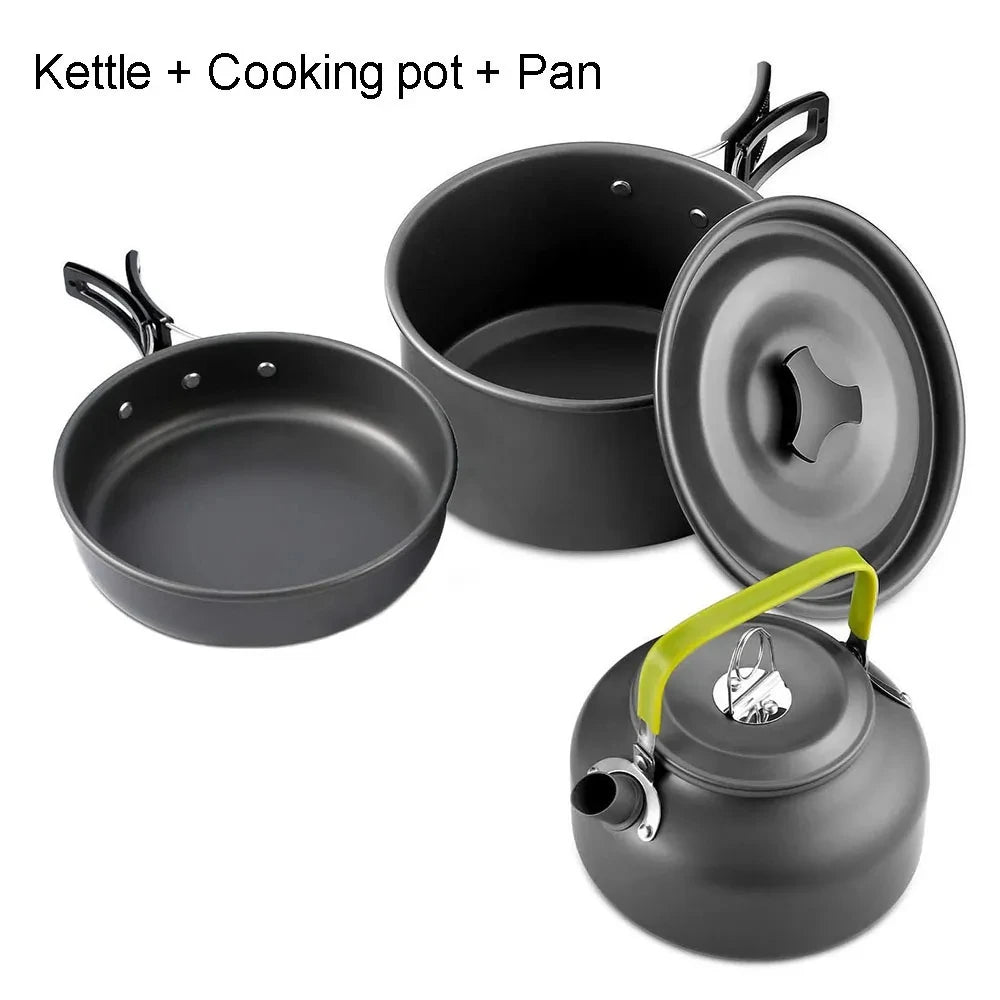Aluminium Camping Kochgeschirr Set – Leicht und Tragbar