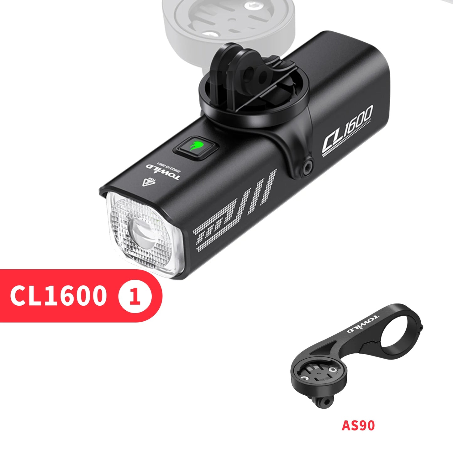 TOWILD CL1600 Fahrradlicht 5000mAh LED Aluminium IPX6