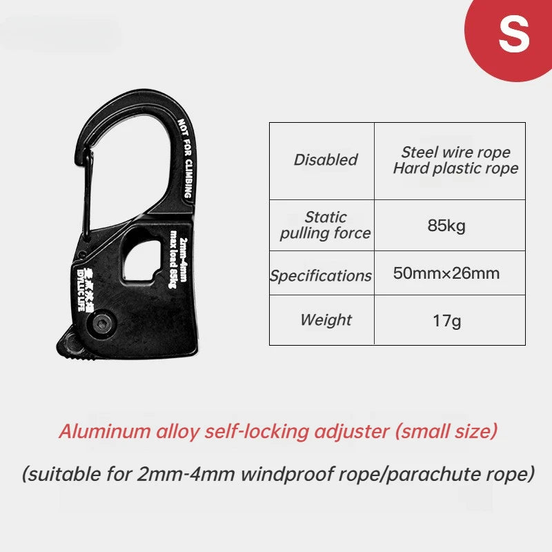 Aluminium Zeltseil Spanner mit Paracord für Camping