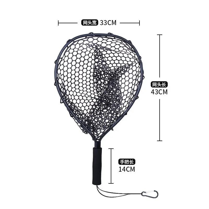 Ultraleichter Handnetz für Angler aus Aluminium und Silikon