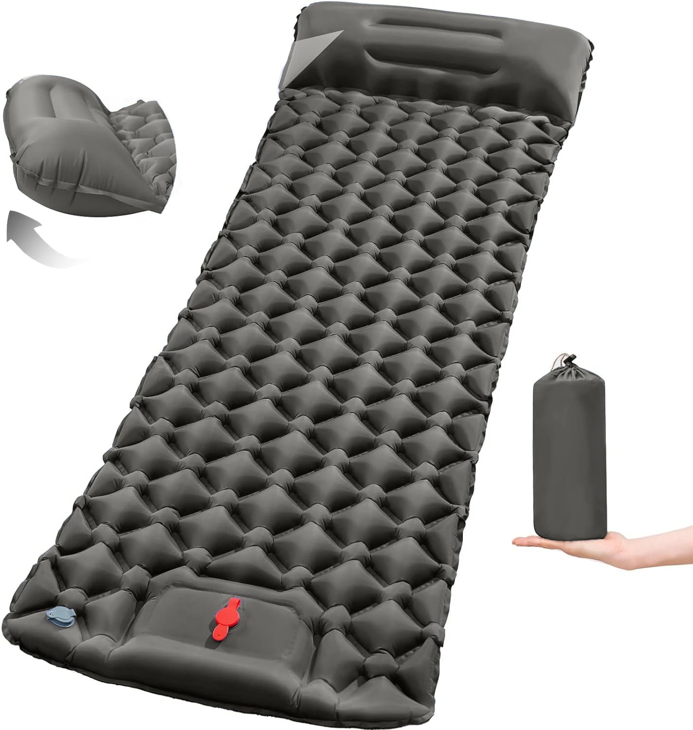 Ultraleichte Isomatte mit Kissen für Camping und Reisen