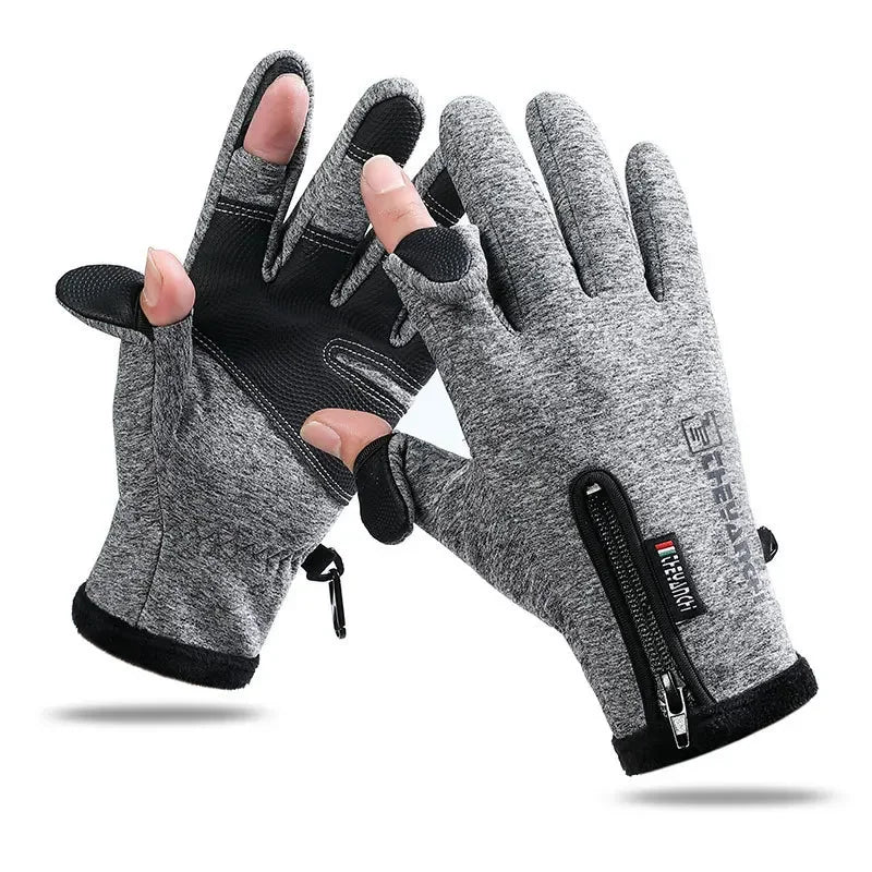 Wasserdichte Winter Angelhandschuhe mit 2-Finger Flip