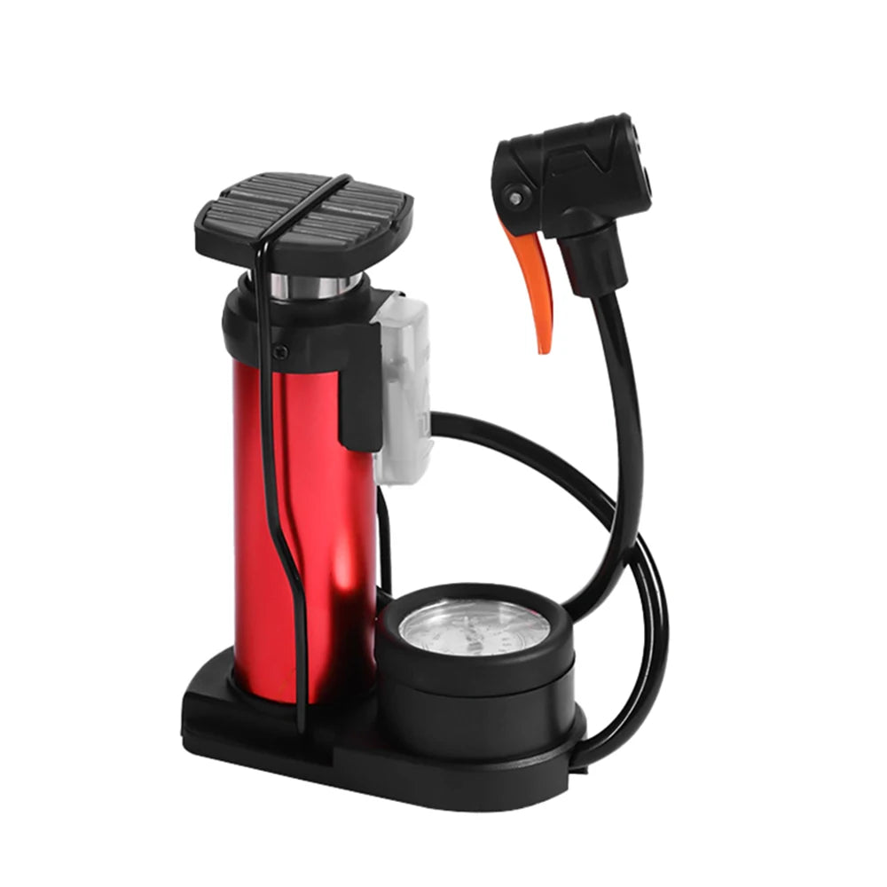 Fahrrad-Fuss-Pumpe mit Manometer – Hochdruck-Pumpe