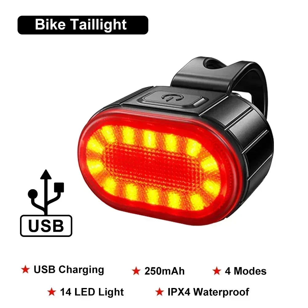 Wasserdichtes Fahrradlicht Set mit USB Aufladung