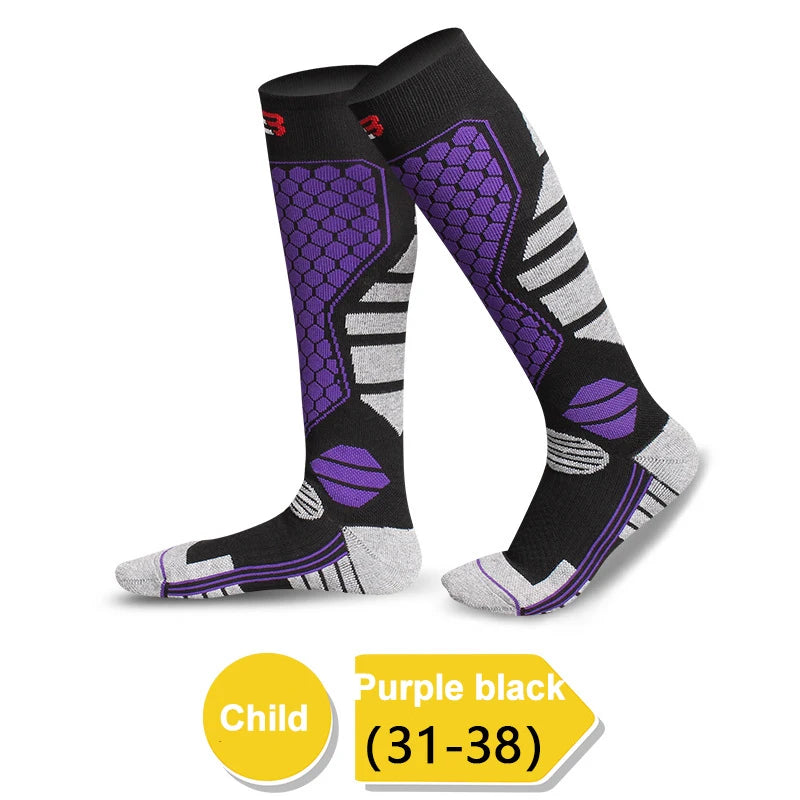 Wärmende Ski-Socken mit Anti-Rutsch und Kompression