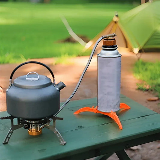 Tragbarer Gasbehälter-Ständer für Campingkocher – clever-campen Camping & Outdoor Schweiz