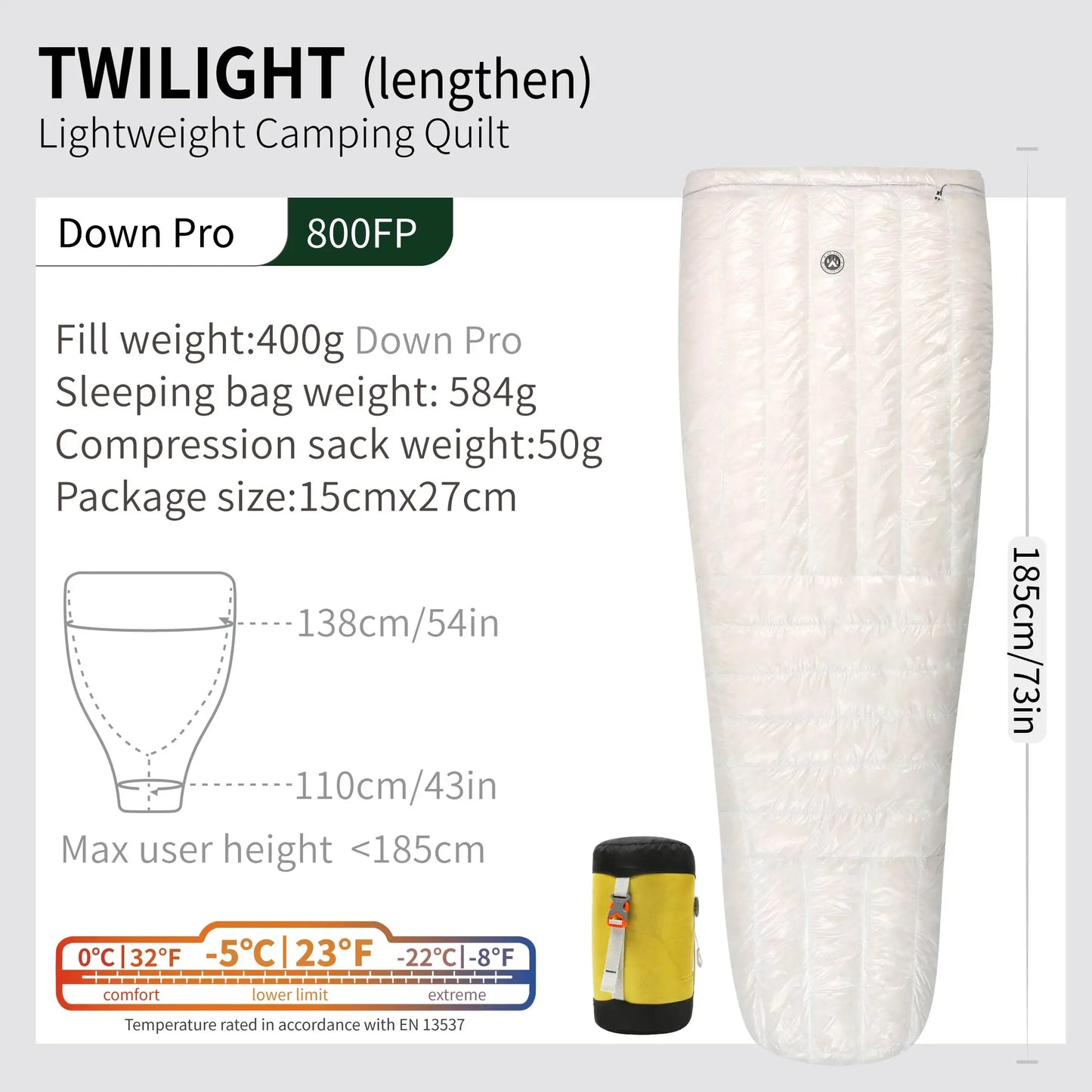 AEGISMAX Wind Hard Twilight 10D -5°C Daunenschlafsack