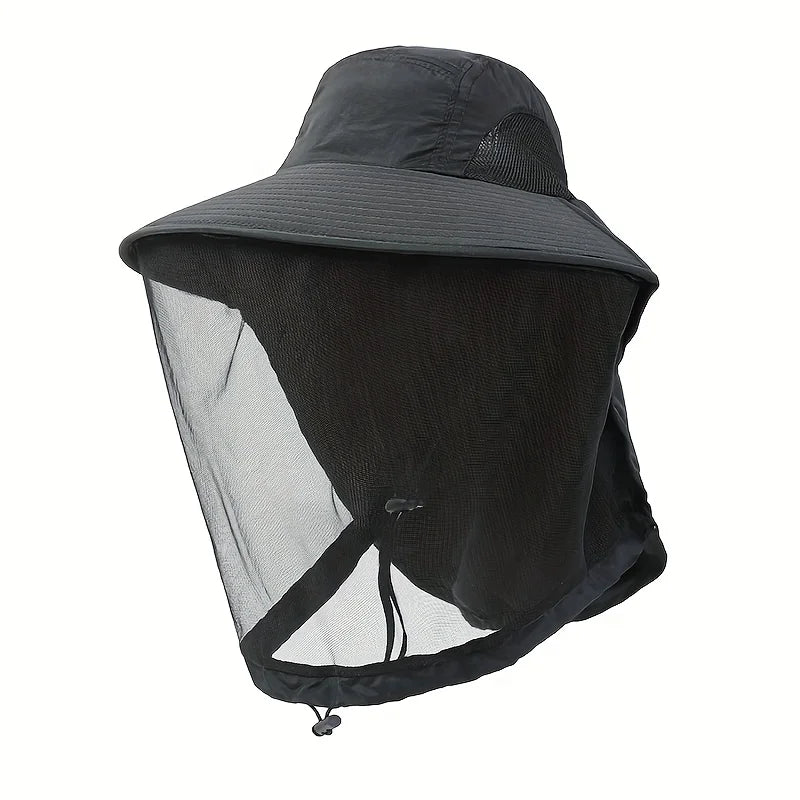 UV-Schutz Hut mit Gesichtsschutz für Angler