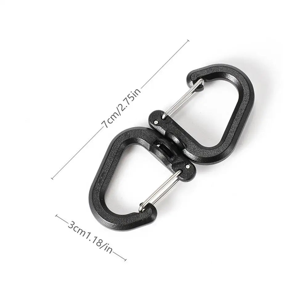 Doppelter Clip Karabiner Outdoor Haken für Rucksack