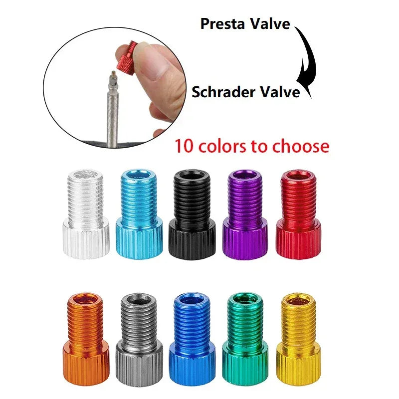 10 Farben Aluminium Ventiladapter Presta zu Schrader – clever-campen Camping & Outdoor Schweiz
