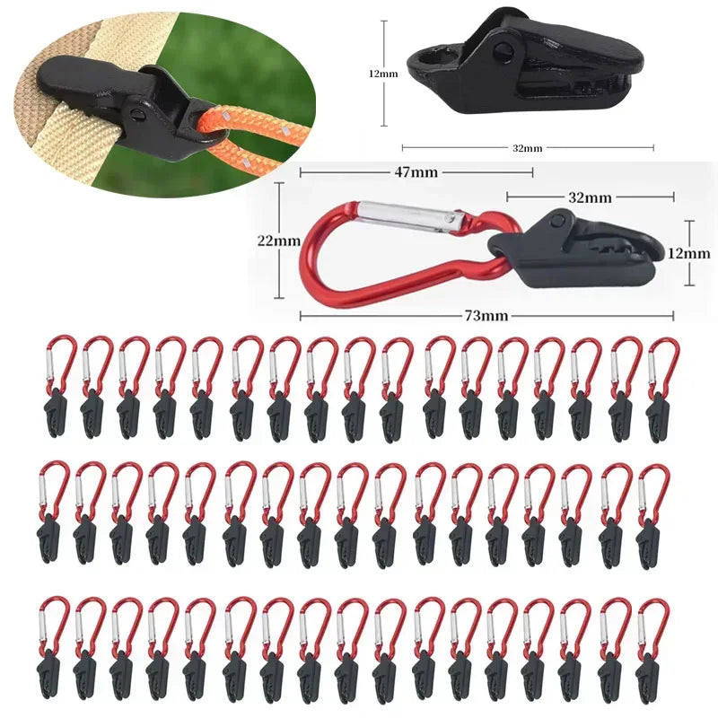 Robuste Camping Zeltclips – Anti-Wind Krokodilklemmen – clever-campen Camping & Outdoor Schweiz