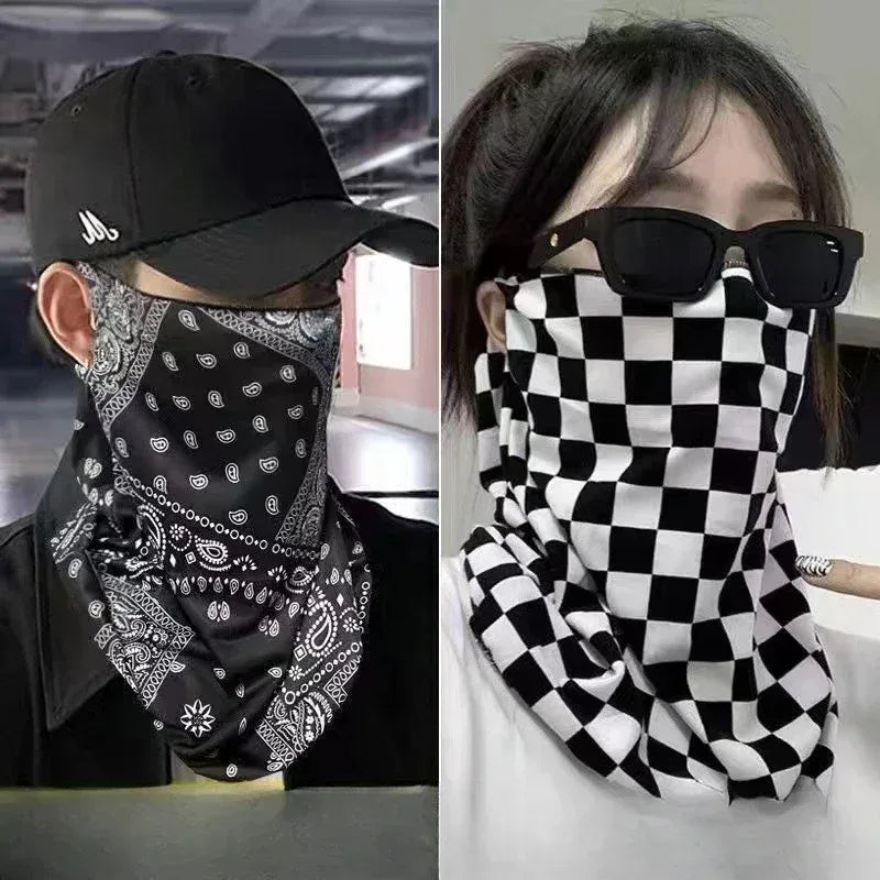 Checkered Grid Gesichtsschutzmaske für Outdoor-Aktivitäten – clever-campen Camping & Outdoor Schweiz