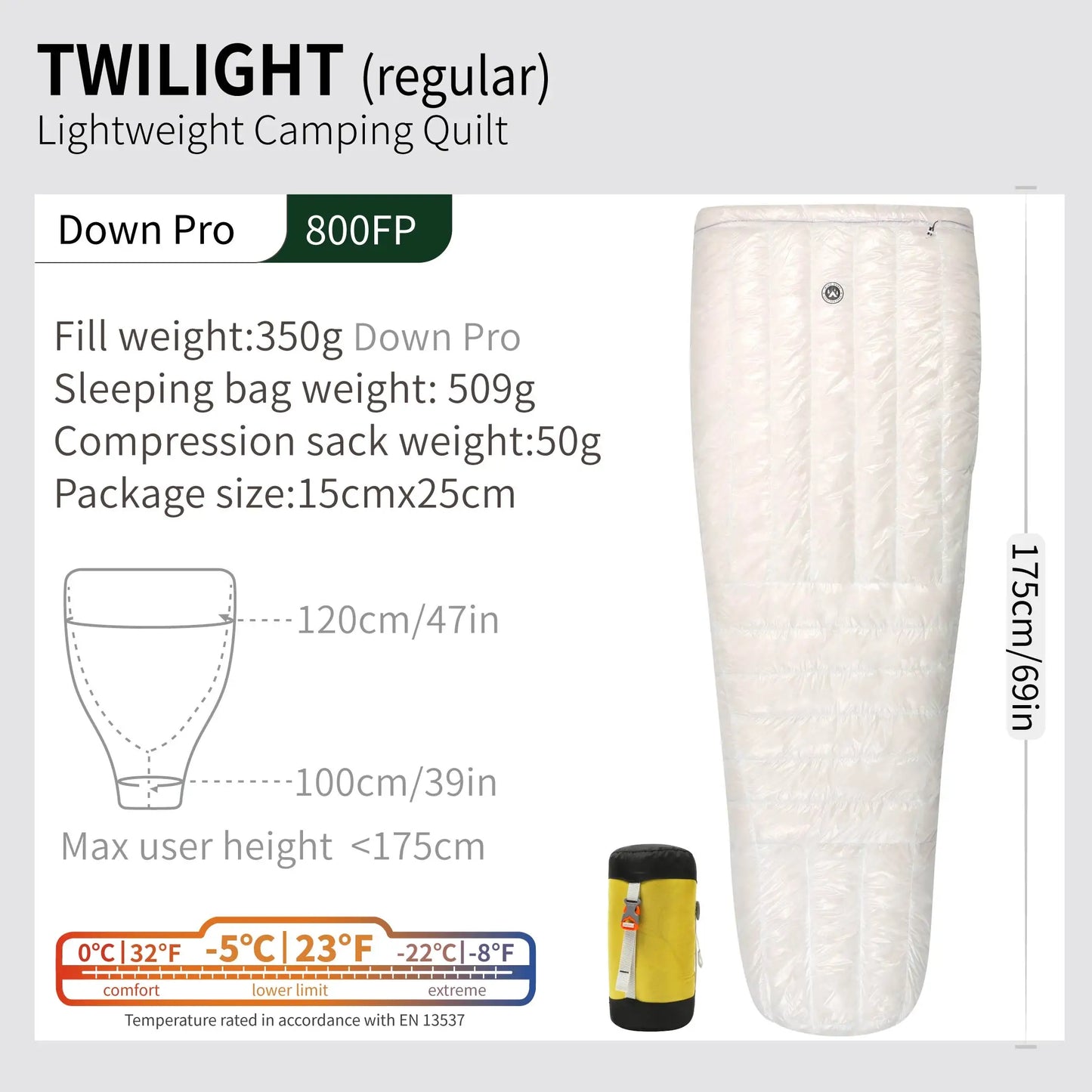 AEGISMAX Wind Hard Twilight 10D -5°C Daunenschlafsack
