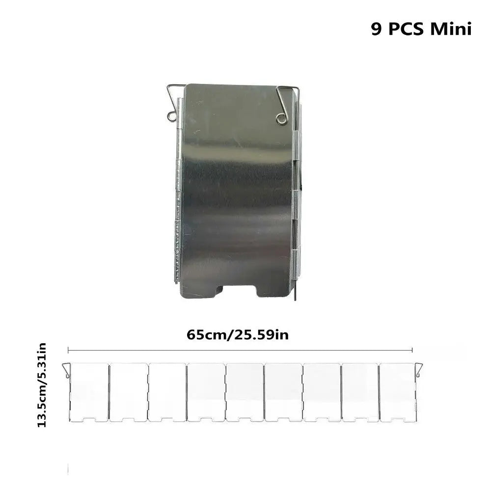 Windschutz für Campingkocher – 8-16 Platten