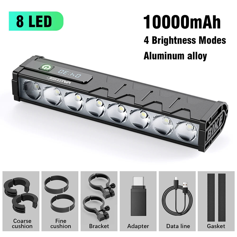17-LED Fahrradlampe 10000mAh wasserdicht