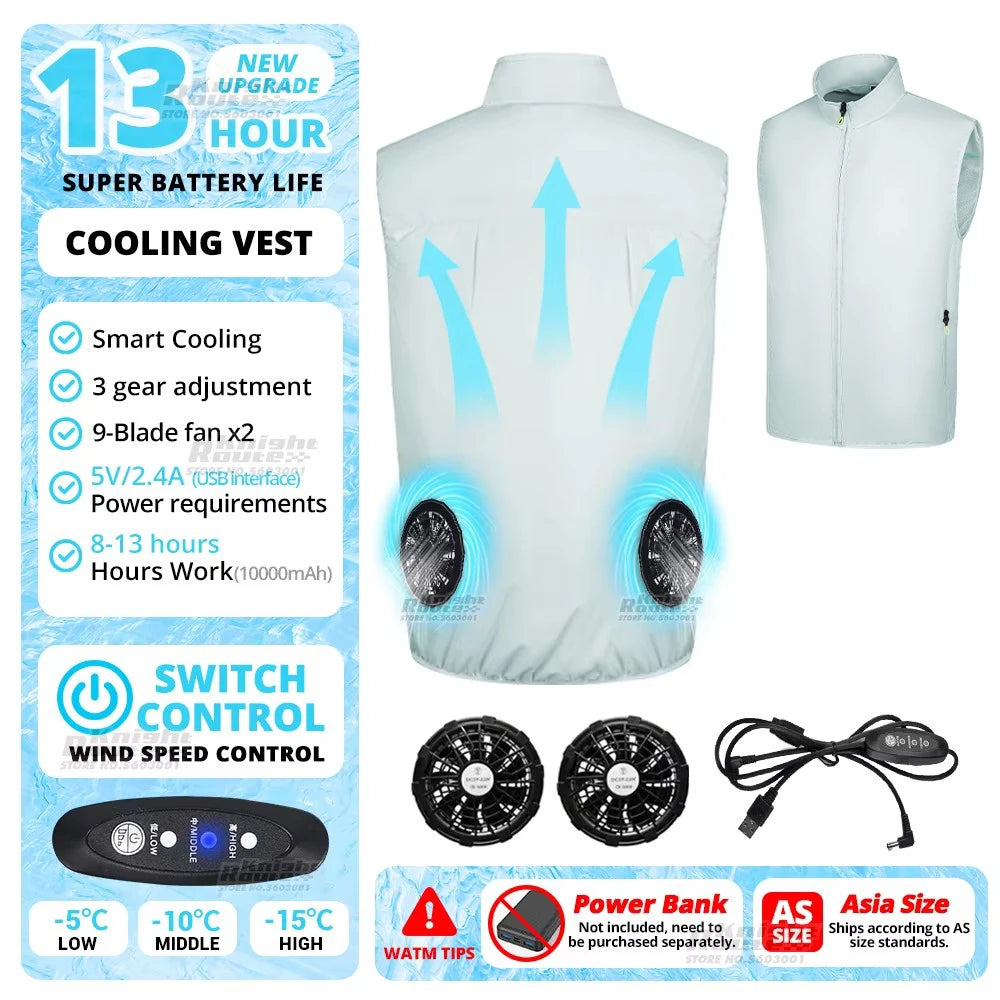 Kühlweste mit Ventilatoren für Angler