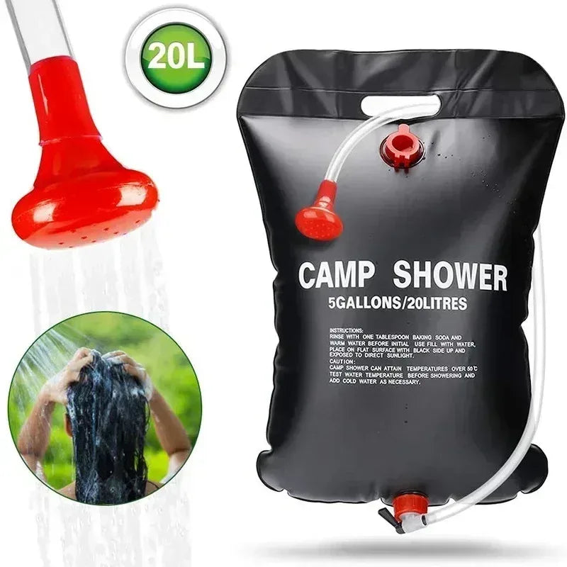 Grossfassung 20L Outdoor-Duschenbeutel mit Solar-Heizung – clever-campen Camping & Outdoor Schweiz
