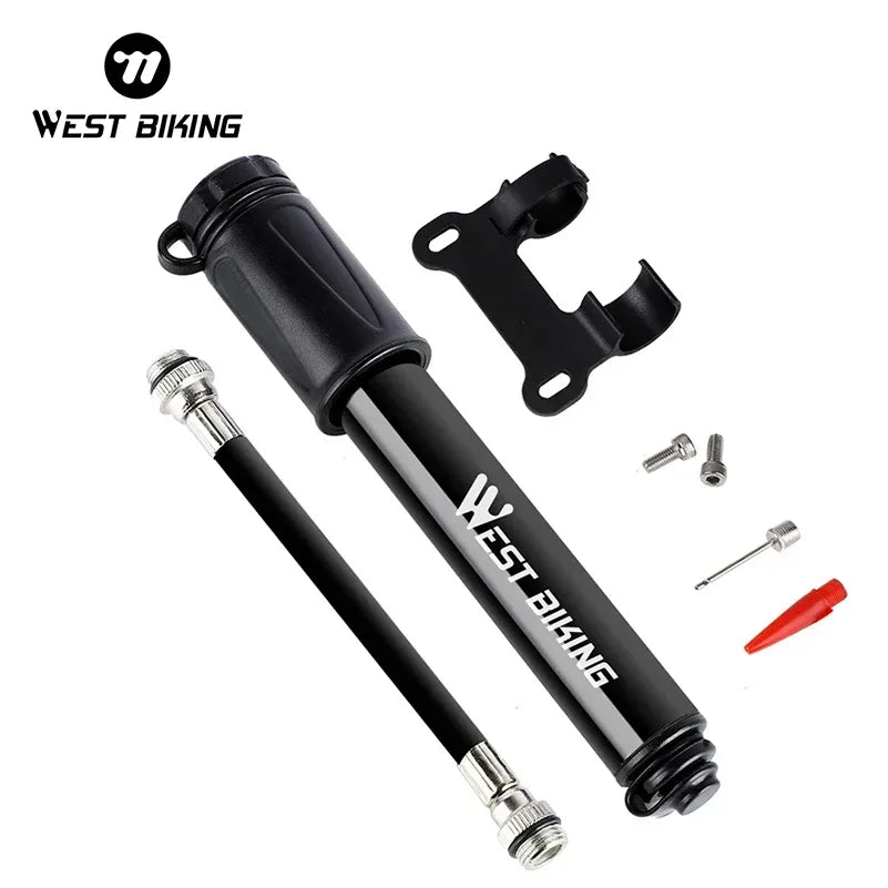 WEST BIKING Mini Fahrradpumpe Aluminium 100Psi – clever-campen Camping & Outdoor Schweiz