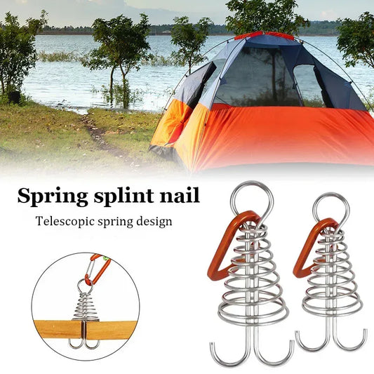 Feder-Nagel für Zeltbefestigung – Windschutz für Camping – clever-campen Camping & Outdoor Schweiz